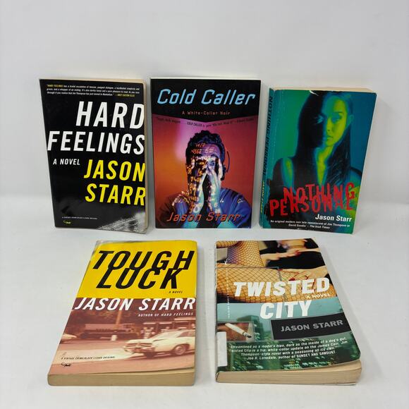 Jason Starr Book Lot of 5 Tough Luck Hard Feelings Cold Caller Nothing Personal - Picture 1 of 6